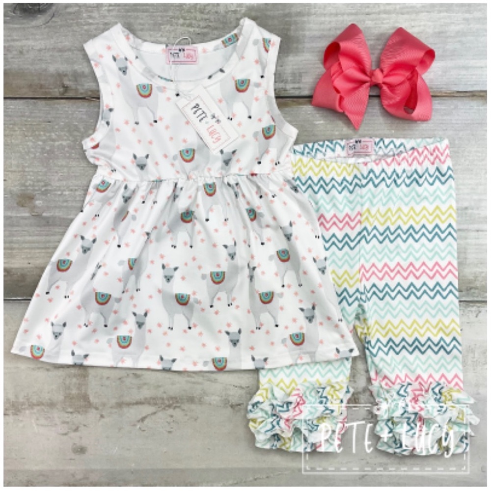 Pete & Lucy Mama Llama 2Pc Set